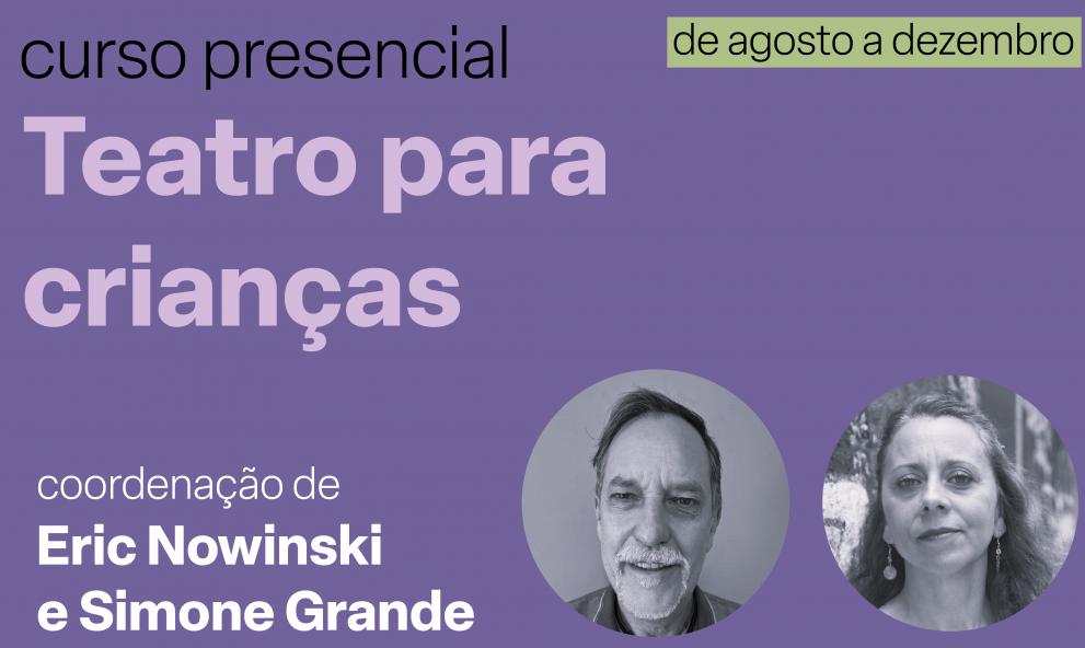 Teatro para crianças - agosto a dezembro