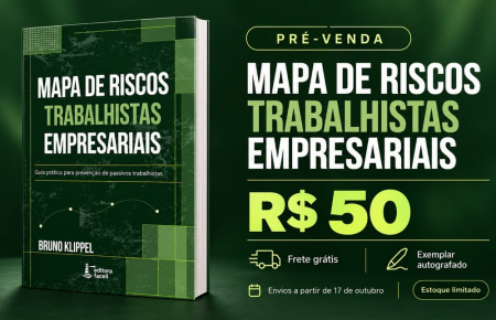 Livro físico Mapa de Riscos Trabalhistas Empresariais