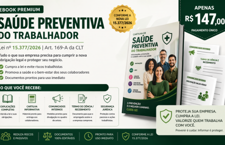 Kit Lei nº 15.377/2026 - Ausência do empregado para exames preventivos de câncer