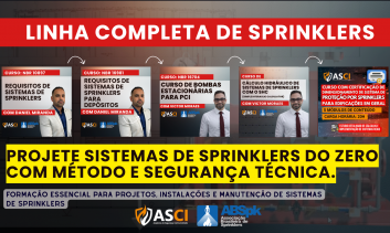 Linha completa de sprinklers
