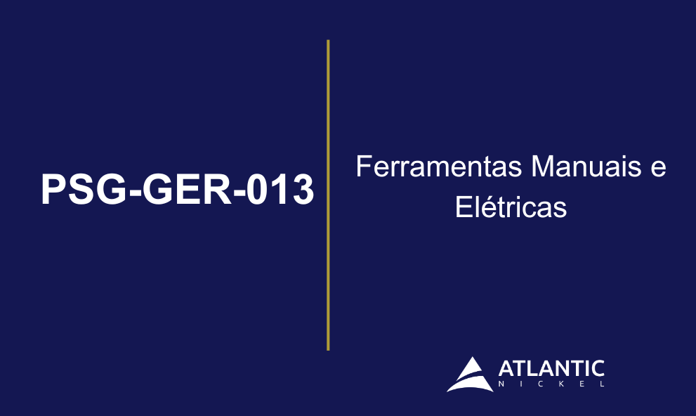 PSG-GER-013 - Ferramentas Manuais e Elétricas