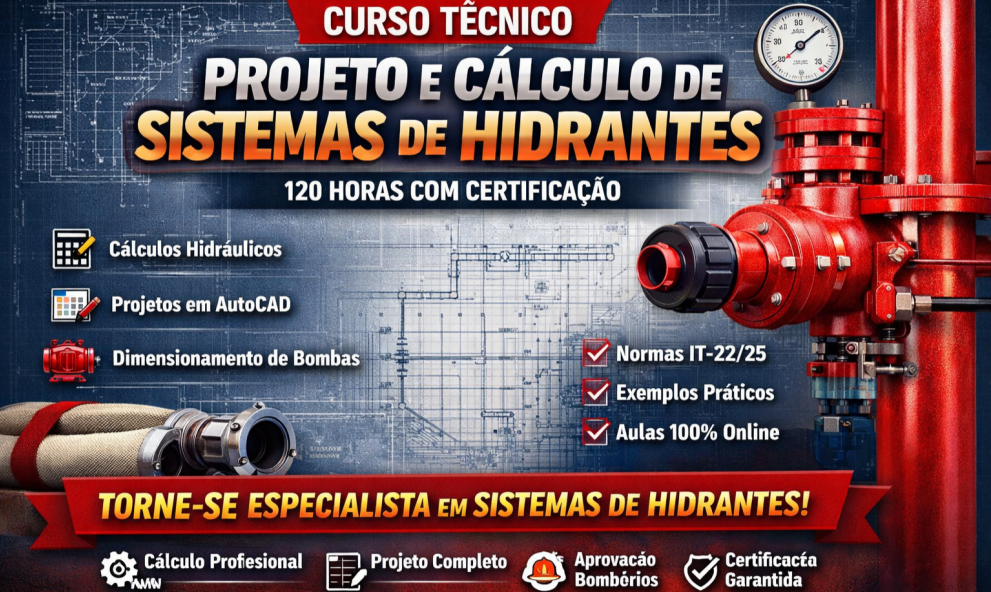 Curso Projeto Técnico Cálculo Hidrante