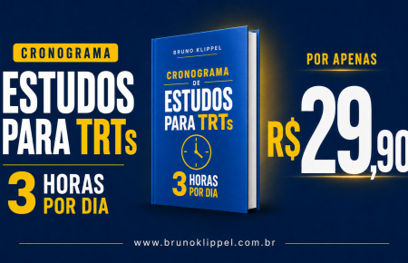 Cronograma de estudos TRTs 3h por dia