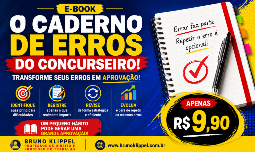 E-book Caderno de erros do concurseiro