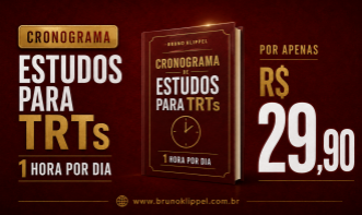 Cronograma de estudos TRTs 1h por dia