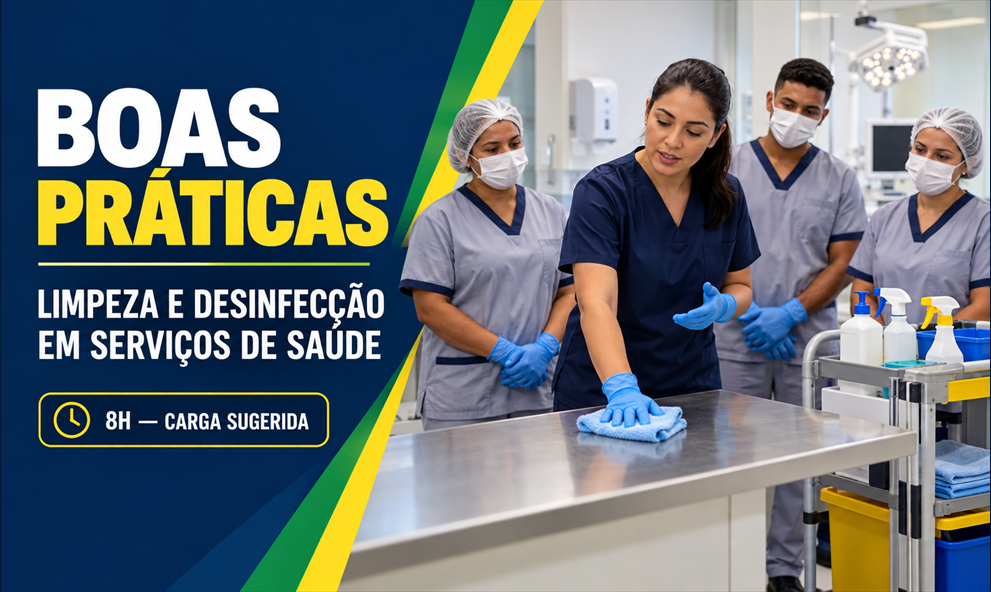 BOAS PRÁTICAS DE LIMPEZA E DESINFECÇÃO EM SERVIÇOS DE SAÚDE (8H)