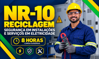 NR 10 - RECICLAGEM EM SEGURANÇA EM INSTALAÇÕES E SERVIÇOS EM ELETRICIDADE (8H)