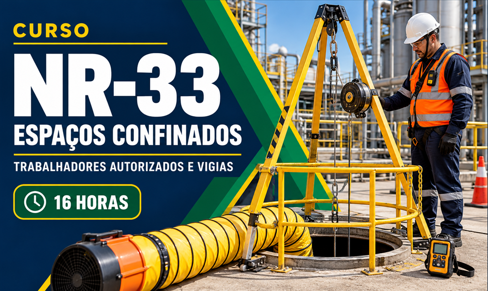 NR-33  CAPACITAÇÃO DE TRABALHADORES AUTORIZADOS E VIGIAS EM ESPAÇOS CONFINADOS  - 16H