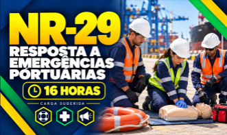 NR 29 - CAPACITAÇÃO DA EQUIPE DE RESPOSTA A EMERGÊNCIAS PORTUÁRIAS (16H)