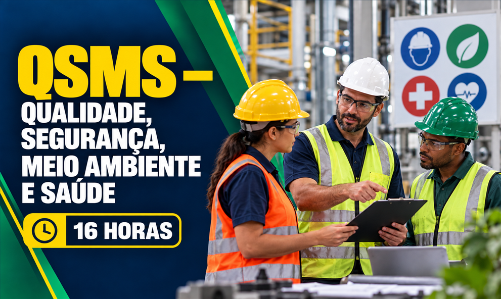 CURSO DE QSMS – QUALIDADE, SEGURANÇA, MEIO AMBIENTE E SAÚDE (16H)