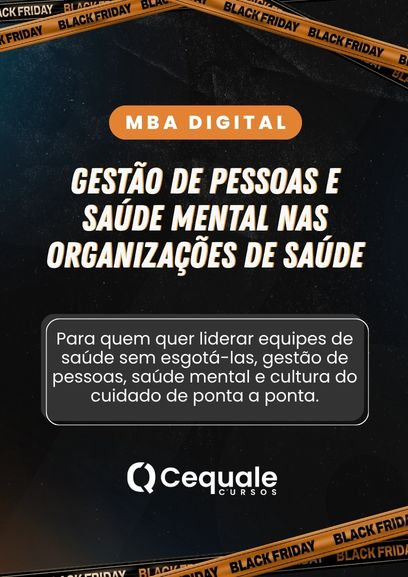 MBA em Gestão de Pessoas e Saúde Mental nas Organizações de Saúde