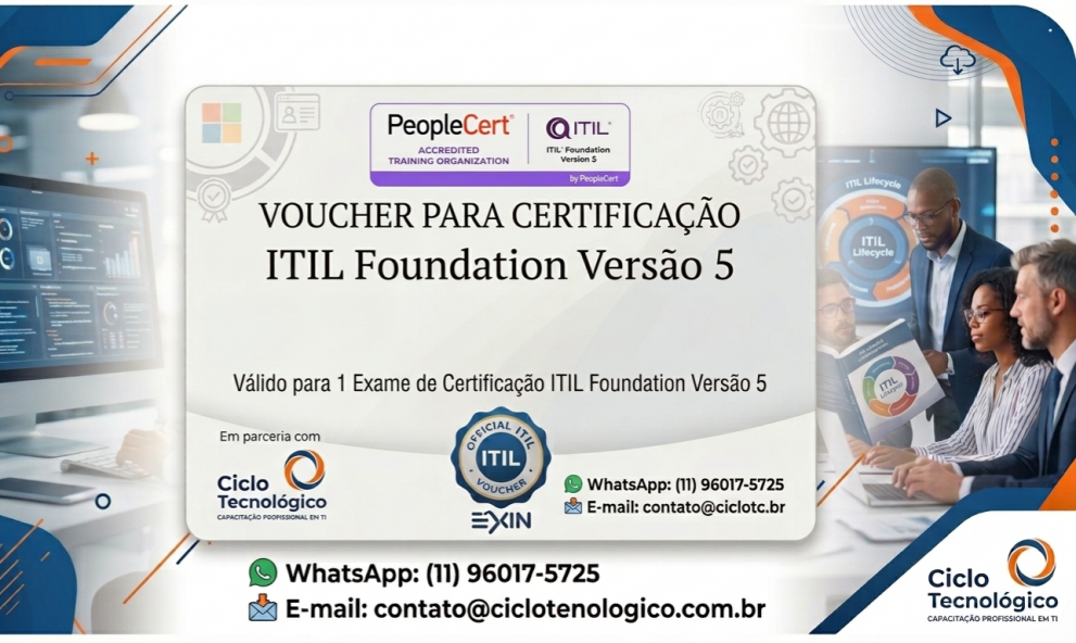 Voucher Para Certificação ITIL Foundation Versão 5