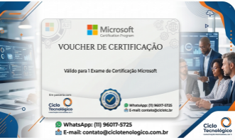 Voucher de certificação •	Microsoft Certified: Azure Administrator Associate (AZ-104)