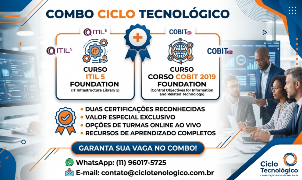 Curso de ITIL 5  Foundation + COBIT 2019 Foundation Foundation