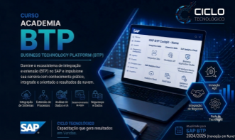 Curso Formação Essencial SAP BTP (Business Technology Platform para S/4HANA) – 32 horas