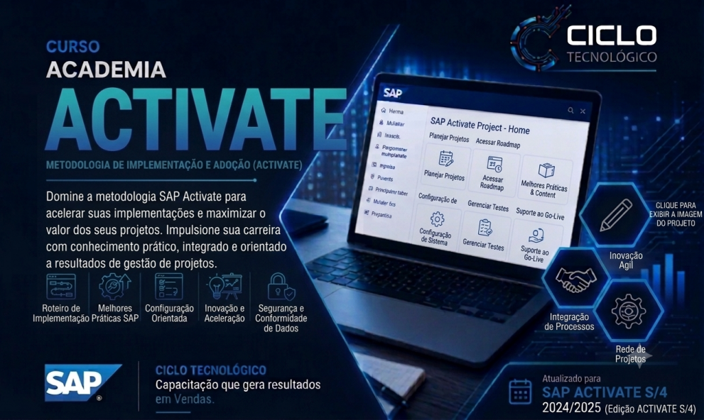 CICLO Curso SAP ACTIVATE S/4Hana  24 horas