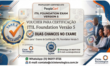 Voucher Para Certificação ITIL  Foundation Take2 Versão 5