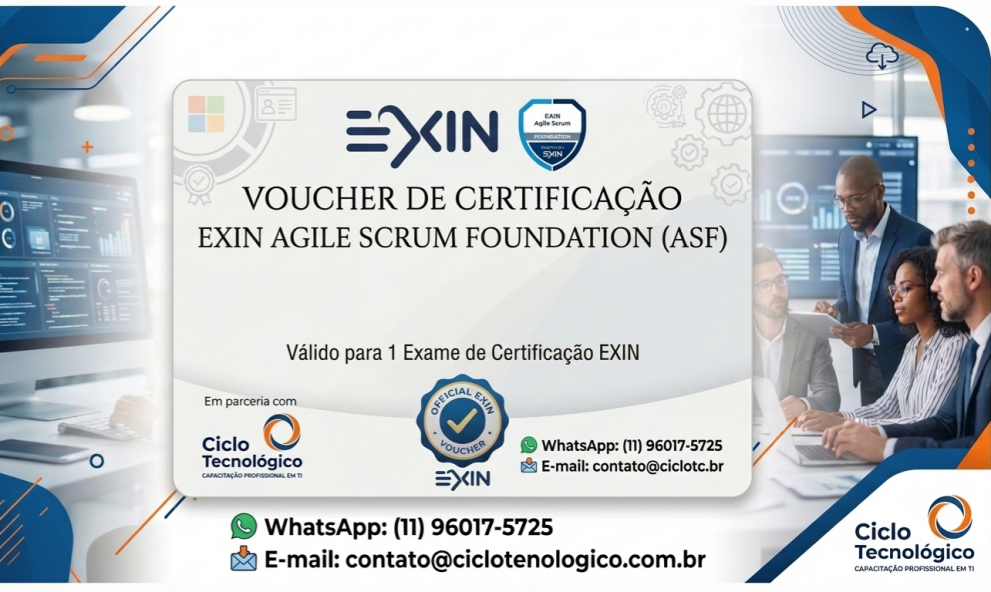 Voucher Certificação EXIN Agile Scrum Foundation (ASF)