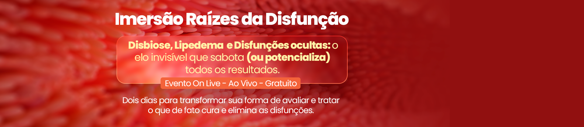 Imersão Raízes da Disfunção - 21 e 22.07.2025 as 20h
