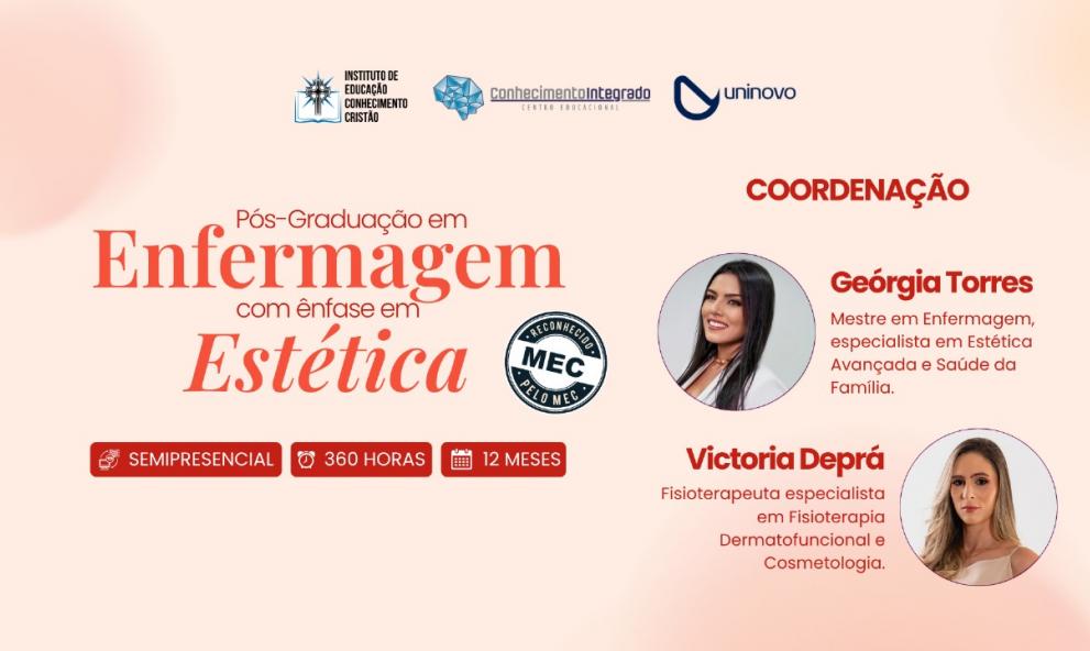 [Matrícula] Pós-graduação em Enfermagem com Ênfase em Estética - Turma 1