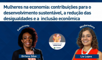 LIVE "Mulheres na economia: desenvolvimento sustentável, redução das desigualdades e inclusão
