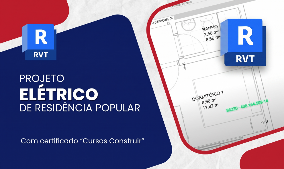 Revit MEP 2020 Básico: Projeto Elétrico de Residência Popular | 1 ano
