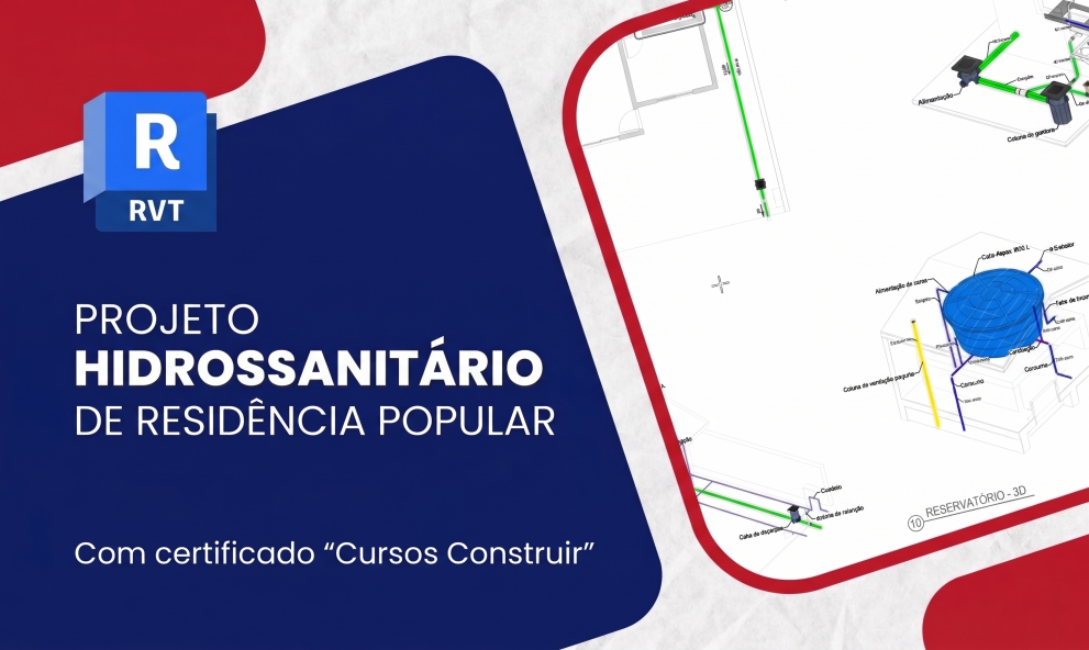 Revit MEP 2019 Básico: Projeto Hidrossanitário de Residência Popular