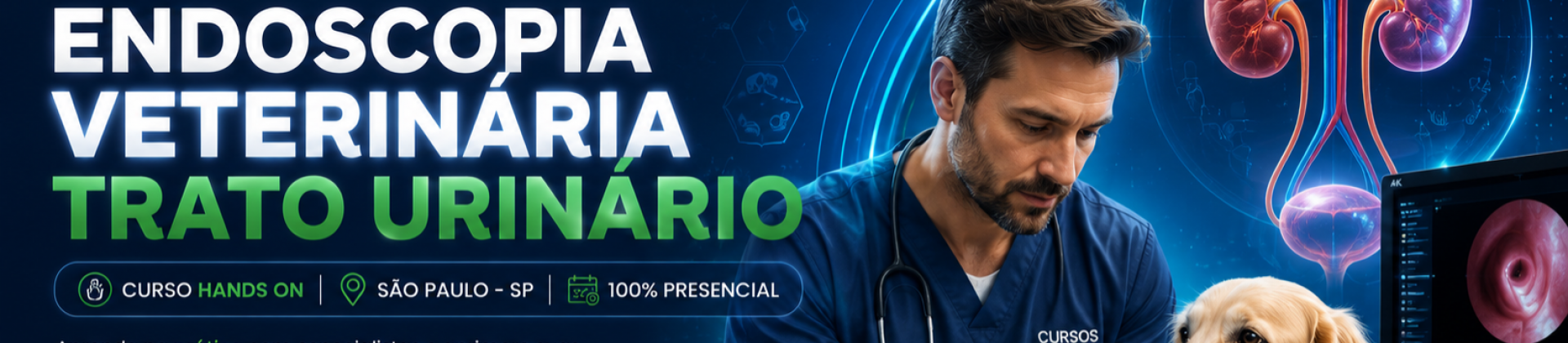 Endoscopia do Trato Geniturinário em Cães e Gatos | São Paulo - 100% Presencial