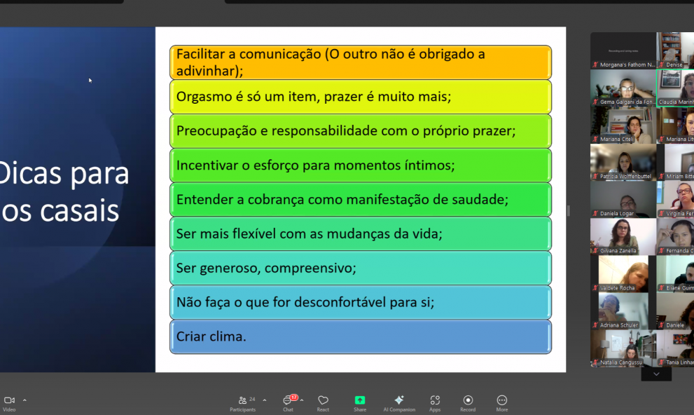 Ao vivo 23 agosto 25 Ano 1  Sexualidade e intimidade nas relações conjugais