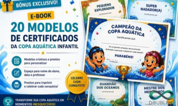 E-book – 20 Modelos de Certificados da Copa Aquática Infantil