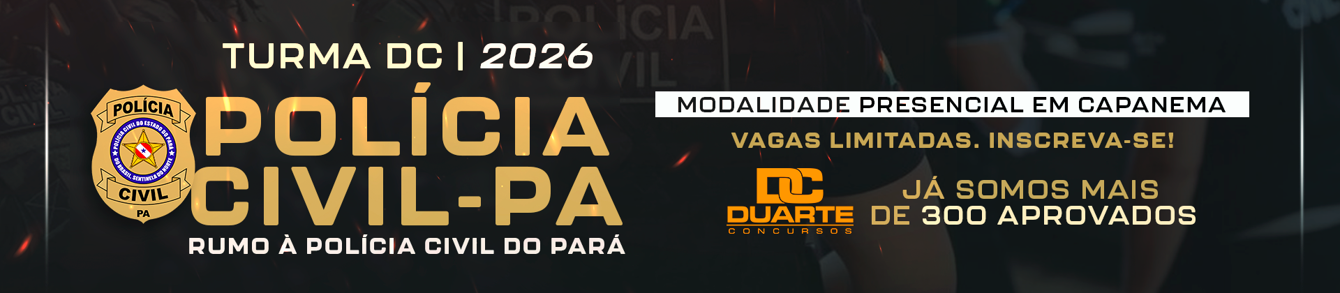 3º Turma: POLÍCIA CIVIL (Ao vivo às 19h [segunda - sexta]) - Turma 3 meses / Pagamento Único