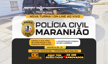 1º Turma: POLÍCIA MILITAR DO MARANHÃO (Ao vivo às 19h [segunda - sexta]) - Pagamento Único