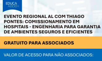 Evento Regional AL com Thiago Pontes: Comissionamento em Hospitais - Engenharia para Garantia de Ambientes Seguros e Eficientes