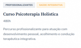 Curso Psicoterapeuta Holístico Master