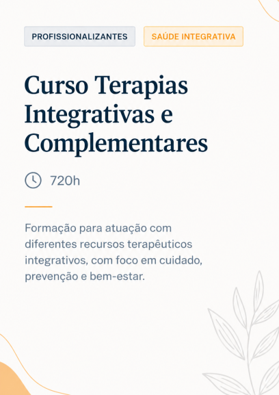 Curso Terapias Integrativas e Complementares