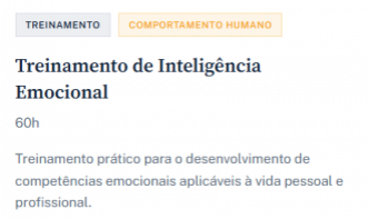 Treinamento de Inteligência Emocional