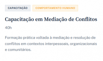 Capacitação em Mediação de Conflitos