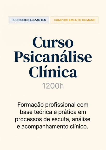 Curso Psicanálise Clínica