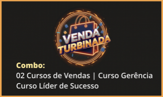 Combo Venda Turbinada - 04 Cursos Completos (Vendas, Gerência e Liderança)