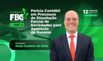 PERÍCIA CONTÁBIL EM PROCESSOS DE DISSOLUÇÃO PARCIAL DE SOCIEDADES PARA APURAÇÃO DE HAVERES (12 PONTOS - CF00630)