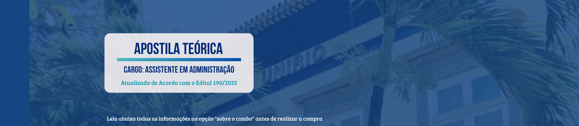 Apostila UNIRIO 2025 - Assistente em administração