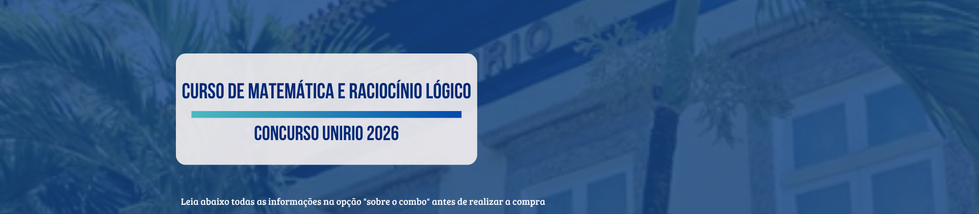 Curso de Matemática e Raciocínio Lógico - UNIRIO