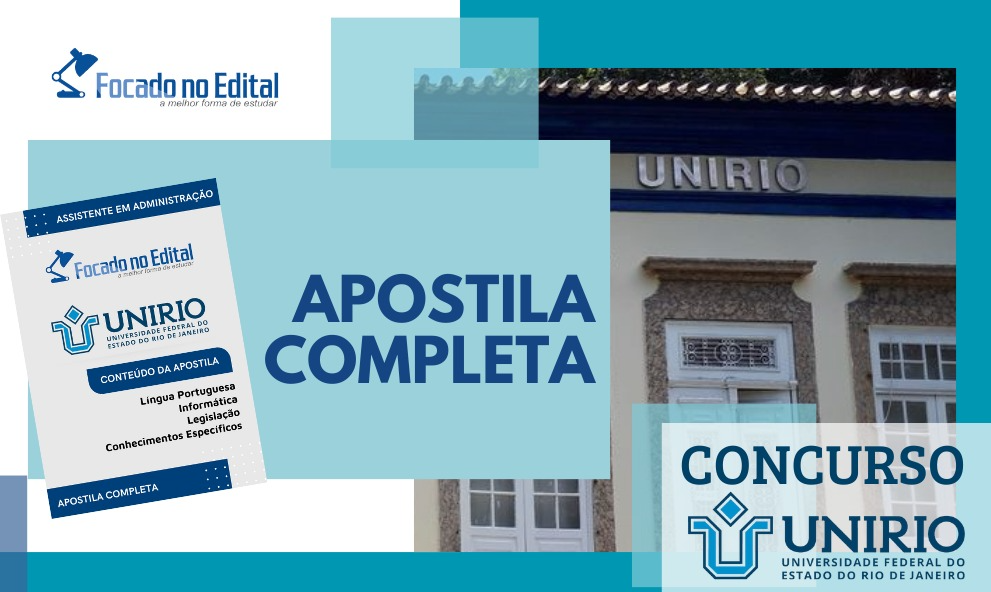 Apostila UNIRIO 2025 - Assistente em administração