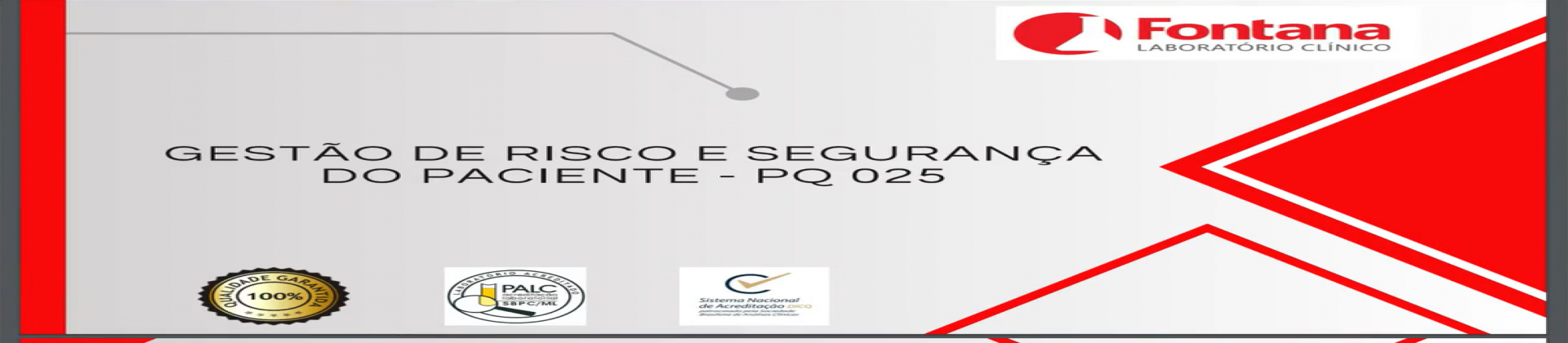 Gestão de Risco e Segurança do Paciente - 2026