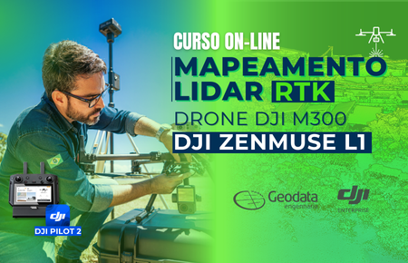 Curso de Mapeamento LiDAR RTK UHF e NTRIP Drone Matrice 300