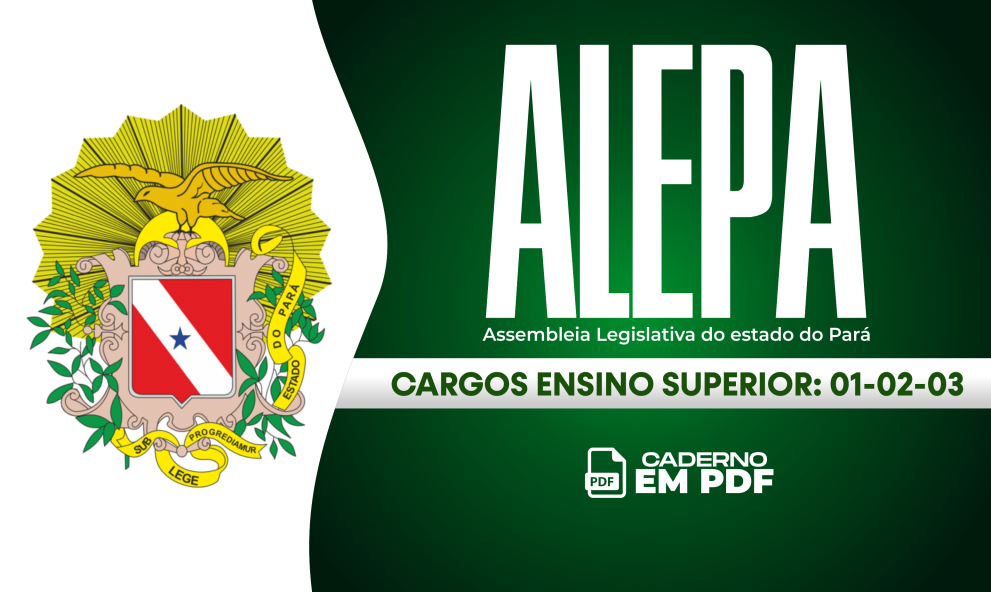 CADERNO ALEPA - CARGOS: 01 - 02 - 03