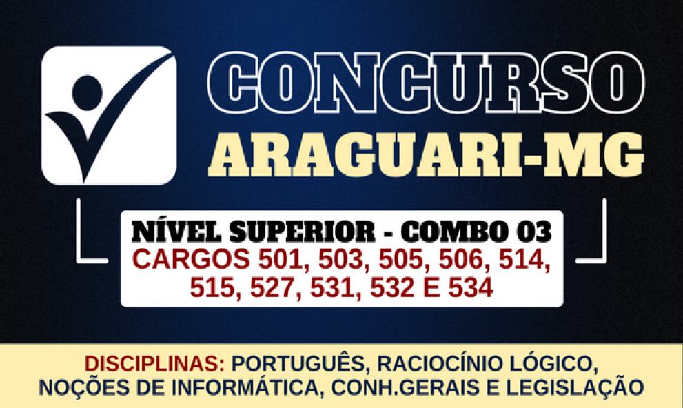 COMBO 3 - Prefeitura de Araguari-MG