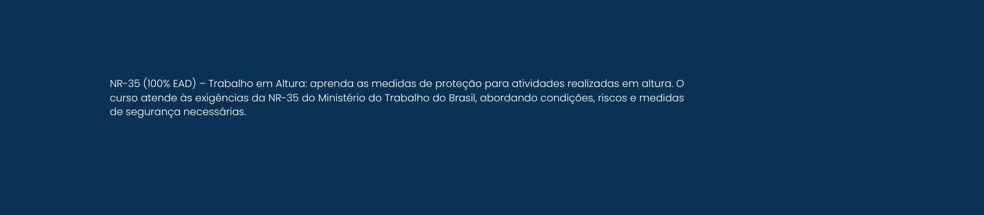 NR-35 (100 % EAD) - Trabalho em Altura: Aprenda as medidas de proteção para trabalho envolvendo altura.