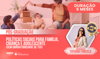 TAXA DE MATRÍCULA - PÓS GRADUAÇÃO EM POLÍTICAS SOCIAIS PARA FAMÍLIA, CRIANÇA E ADOLESCENTE