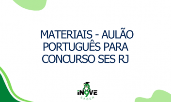 MATERIAIS  PARA CONCURSO SES RJ